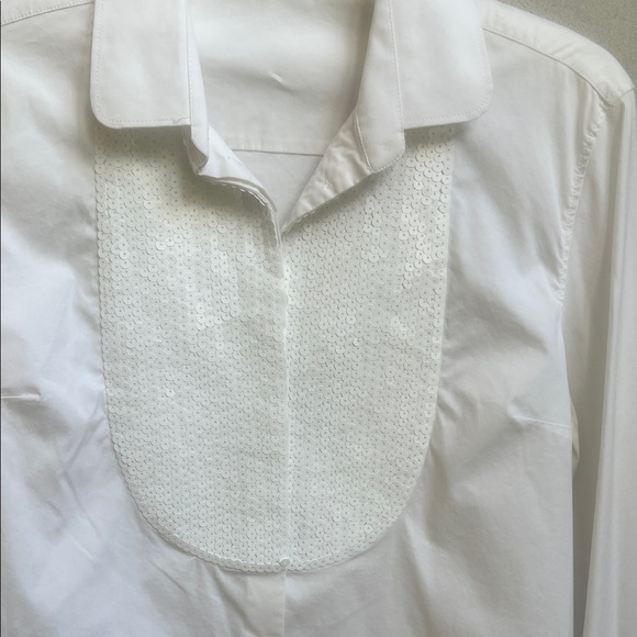 Prada White Shirt with Textured Detail - Picture 6 of 7